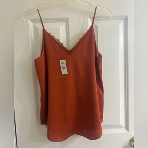 Express Lace Trim Women's Rust Cami Tank Top